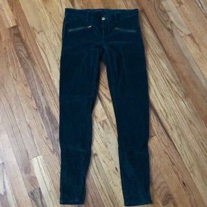 Juicy Couture Velvet Skinny Pants - Forest Green
